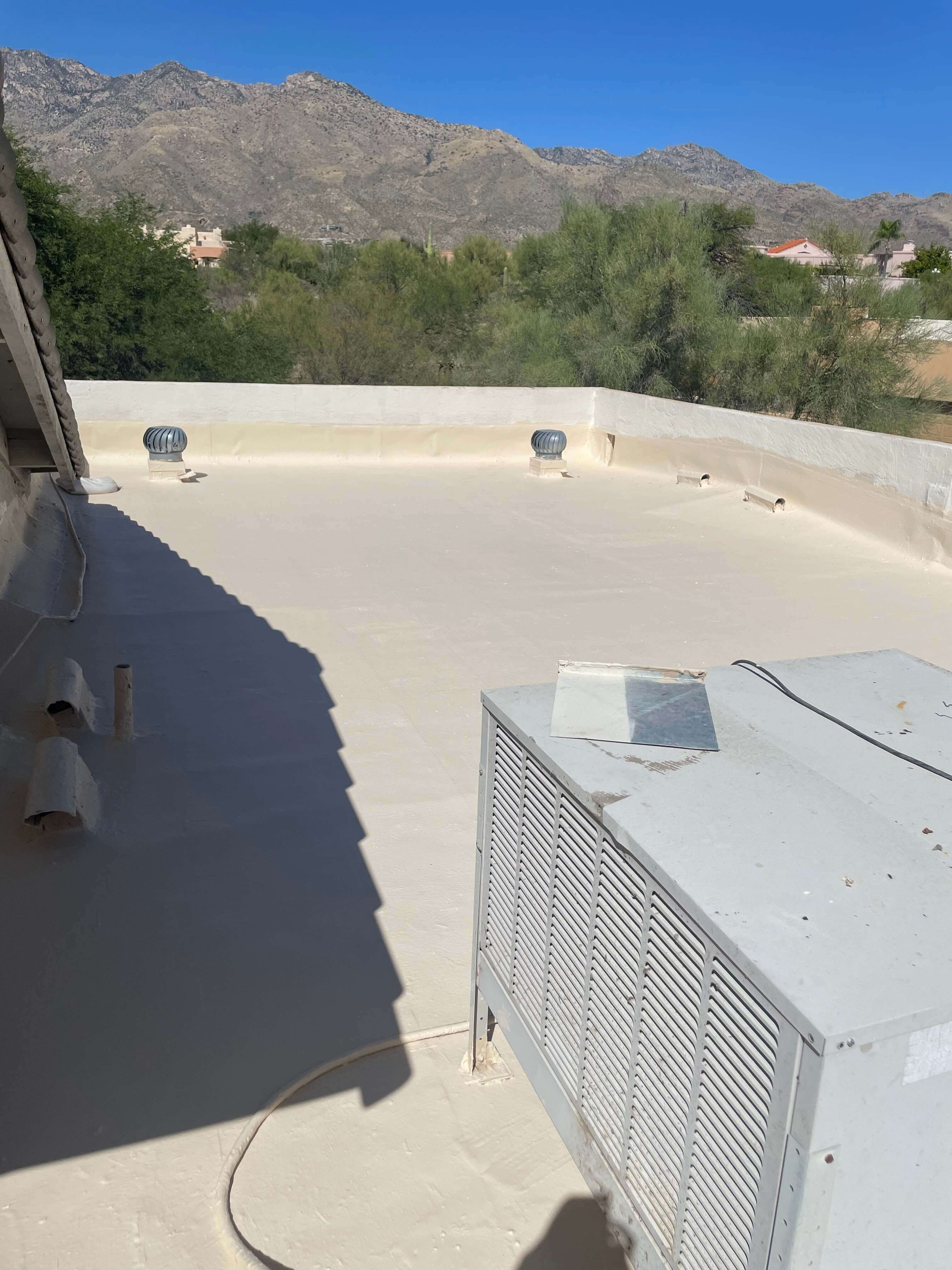 Tan roof coating application